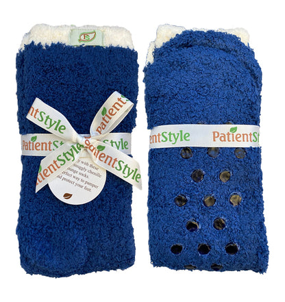PatientStyle Slipper Socks - Navy-Pack 3