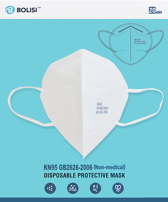 KN95 Mask. FDA Registered Appendix A (civilian use). Bolisi. Box of 20.