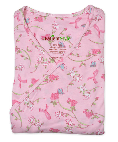 Mammography Gown Roses & Ribbons