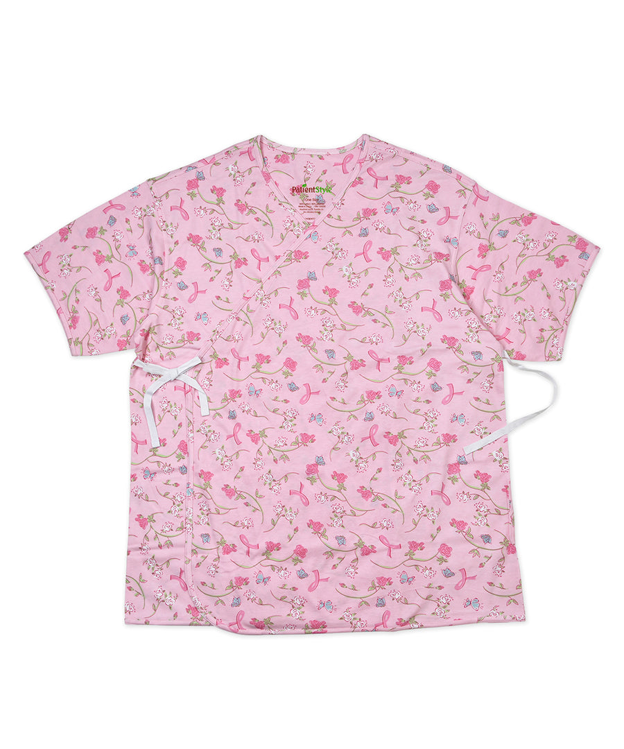 Mammography Gown Roses & Ribbons